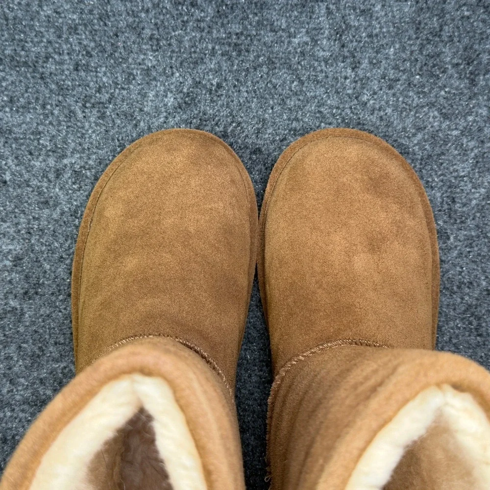 BearPaw Helen Tall Winter‎ Boots Women's 8W Hickory Suede Shearling Pull On Snow